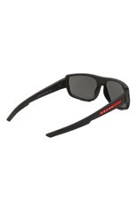 Мужские солнцезащитные очки PRADA черного цвета, арт. SPS03W-EDG0-FE06F-066 | Фото 4 (Кросс-КТ: С/з-мужское; Тип очков: С/з; Оптика Гендер: оптика-мужское)