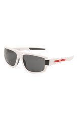 Мужские солнцезащитные очки PRADA белого цвета, арт. SPS03W-ETWK-FE06F-066 | Фото 1 (Кросс-КТ: С/з-мужское; Тип очков: С/з; Оптика Гендер: оптика-мужское)