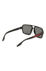 Мужские солнцезащитные очки PRADA черного цвета, арт. SPS01X-FDG0-FE02G-059 | Фото 4 (Кросс-КТ: С/з-мужское; Тип очков: С/з; Оптика Гендер: оптика-мужское)