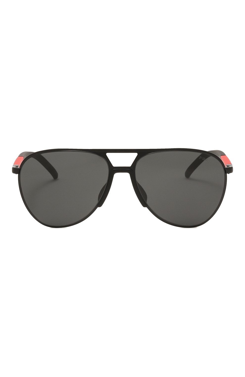 Мужские солнцезащитные очки PRADA черного цвета, арт. SPS51X-E1BO-FE06L-059 | Фото 3 (Кросс-КТ: С/з-мужское; Тип очков: С/з; Очки форма: Авиаторы; Оптика Гендер: оптика-мужское)