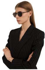 Женские солнцезащитные очки SAINT LAURENT черного цвета, арт. SL 533 009 | Фото 2 (Кросс-КТ: С/з-унисекс; Тип очков: С/з; Очки форма: Круглые; Оптика Гендер: оптика-унисекс)