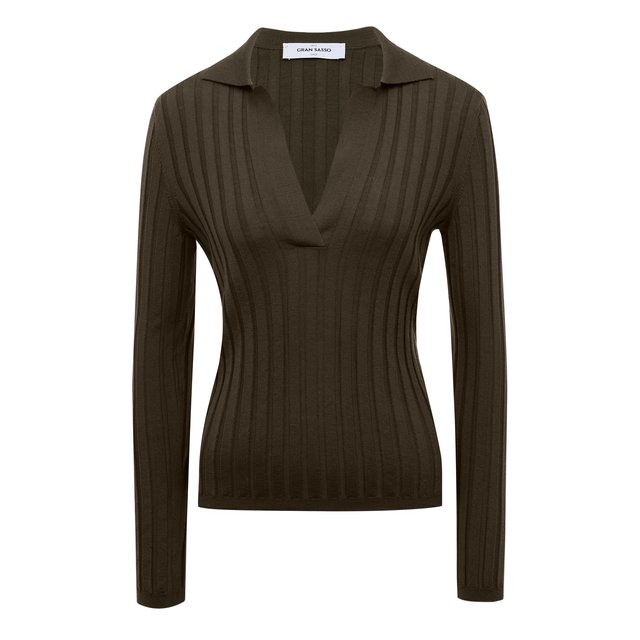 Шерстяной пуловер-поло Gran Sasso 43202/14771
