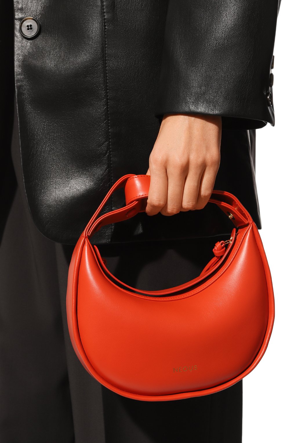 Женская сумка lacerta NEOUS оранжевого цвета, арт. 00024A20 | Фото 2 (Сумки-технические: Сумки top-handle; Материал: Натуральная кожа; Размер: mini)