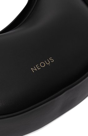 Женская сумка lacerta NEOUS черного цвета, арт. 00024A01 | Фото 3 (Сумки-технические: Сумки top-handle; Материал: Натуральная кожа; Размер: mini)