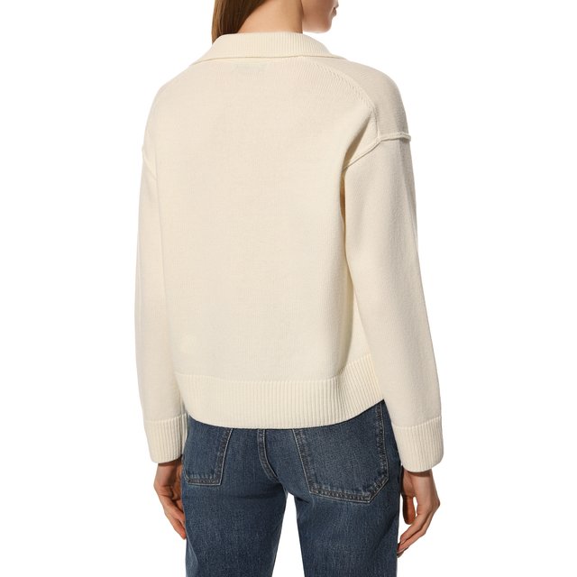 Кашемировый пуловер-поло Gran Sasso 13271/12822, цвет белый, размер 46 13271/12822 - фото 4