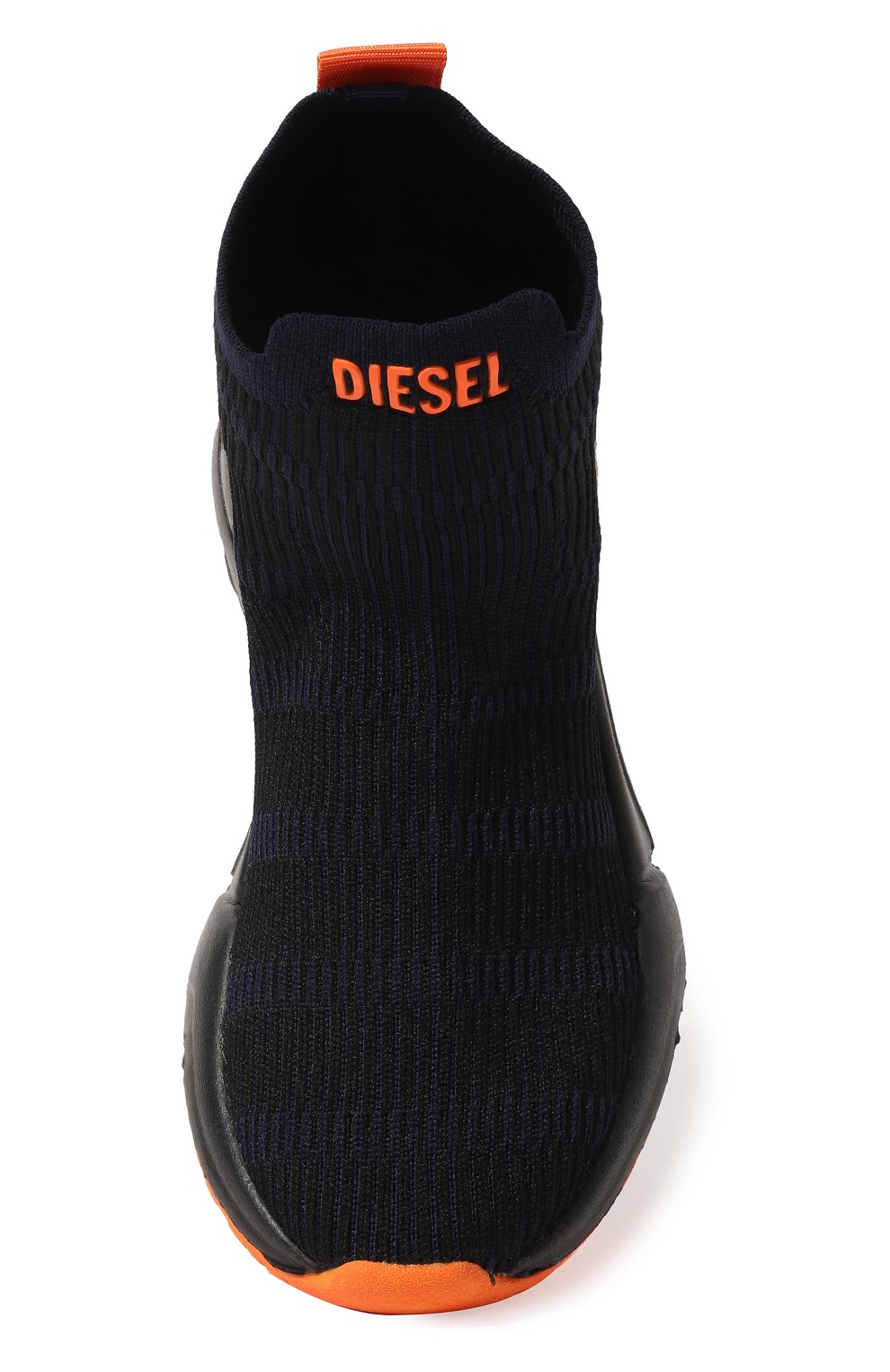 Детские текстильные кроссовки DIESEL оранжевого цвета, арт. BC0531-P4210 | Фото 4 (Материал внешний: Текстиль; Материал внутренний: Текстиль)