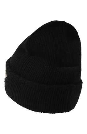 Детского шерстяная шапка MM6 черного цвета, арт. M60277-MM074 | Фото 2 (Материал: Текстиль, Шерсть)