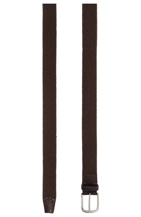 Мужской текстильный ремень BARRETT темно-коричневого цвета, арт. 20B580.3/ELASTIC0 | Фото 3 (Материал: Текстиль; Случай: Повседневный)