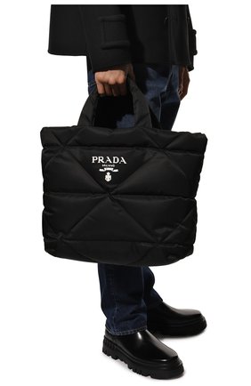 Мужская текстильная сумка-тоут PRADA черного цвета, арт. 2VG082-2DXR-F0002-OOO | Фото 2