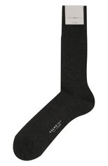 Мужские кашемировые носки FALKE темно-серого цвета, арт. 14459. | Фото 1 (Материал внешний: Шерсть, Кашемир; Кросс-КТ: бельё)