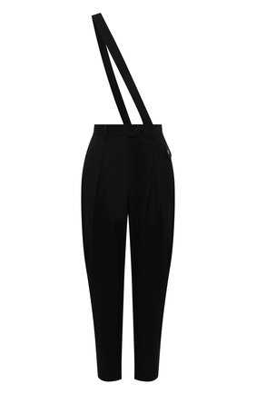 Женские шерстяные брюки ISABEL BENENATO черного цвета, арт. DW44F22 | Фото 1