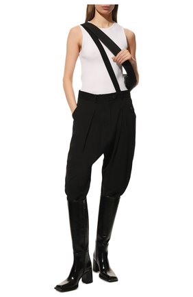 Женские шерстяные брюки ISABEL BENENATO черного цвета, арт. DW44F22 | Фото 2