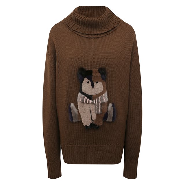 фото Шерстяной свитер с меховой отделкой color temperature