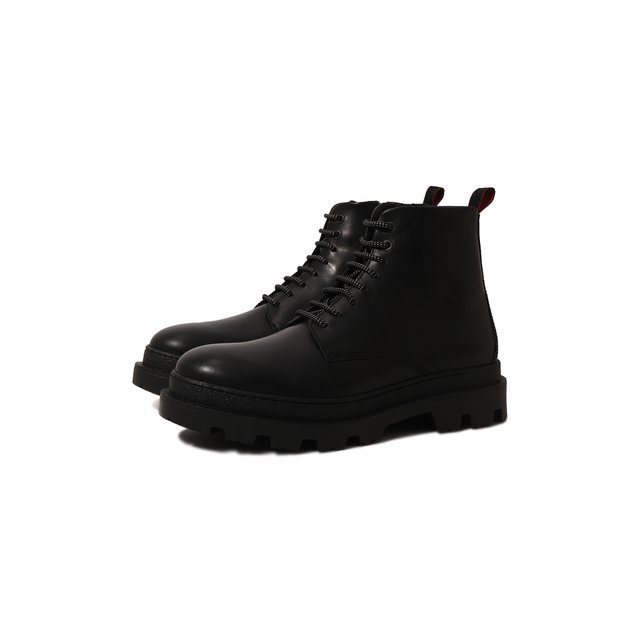Кожаные ботинки HUGO 50480528, цвет чёрный, размер 44