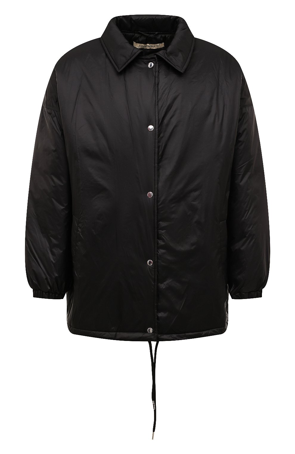 Мужская утепленная куртка HINNOMINATE черного цвета, арт. HUW2/HNM105 | Фото 1 (Кросс-КТ: Куртка; Рукава: Длинные; Принт: Без принта; Длина (верхняя одежда): До середины бедра; Материал внешний: Синтетический материал; Мужское Кросс-КТ: утепленные куртки; Стили: Спорт-шик; Материал подклада: Синтетический материал)