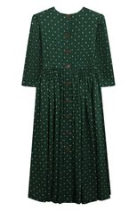 Детское платье из вискозы ULYANA SERGEENKO темно-зеленого цвета, арт. ABM001KD21P (0030б21) | Фото 2 (Рукава: Короткие; Материал внешний: Вискоза)
