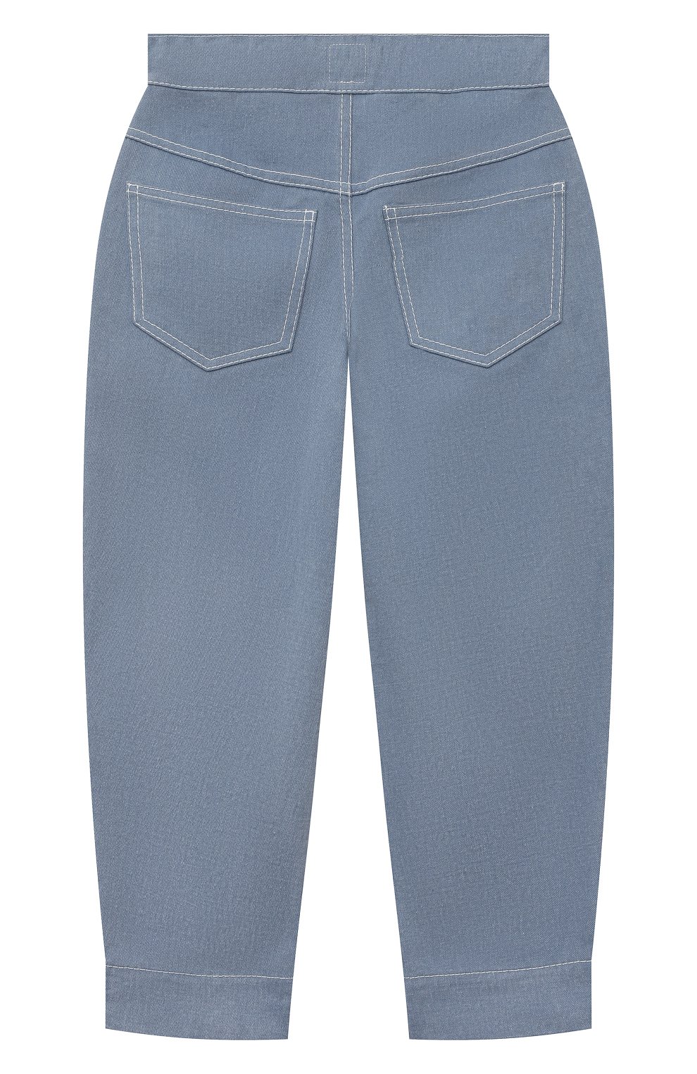 Детские хлопковые брюки ULYANA SERGEENKO голубого цвета, арт. PNT002KD21P (0786б21) | Фото 2 (Случай: Повседневный; Материал внешний: Хлопок; Материал подклада: Хлопок)