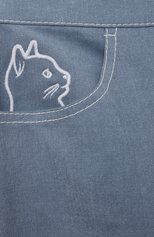 Детские хлопковые брюки ULYANA SERGEENKO голубого цвета, арт. PNT002KD21P (0786б21) | Фото 3 (Случай: Повседневный; Материал внешний: Хлопок; Материал подклада: Хлопок)