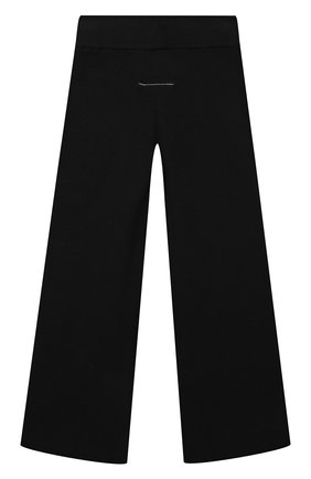 Детские хлопковые брюки MM6 черного цвета, арт. M60214-MM072 | Фото 2 (Материал внешний: Хлопок)