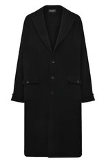 Мужской пальто из шерсти и кашемира ANDREA YA'AQOV черного цвета, арт. 22MFAB06 | Фото 1 (Материал внешний: Шерсть; Рукава: Длинные; Длина (верхняя одежда): Длинные; Мужское Кросс-КТ: пальто-верхняя одежда; Стили: Кэжуэл)