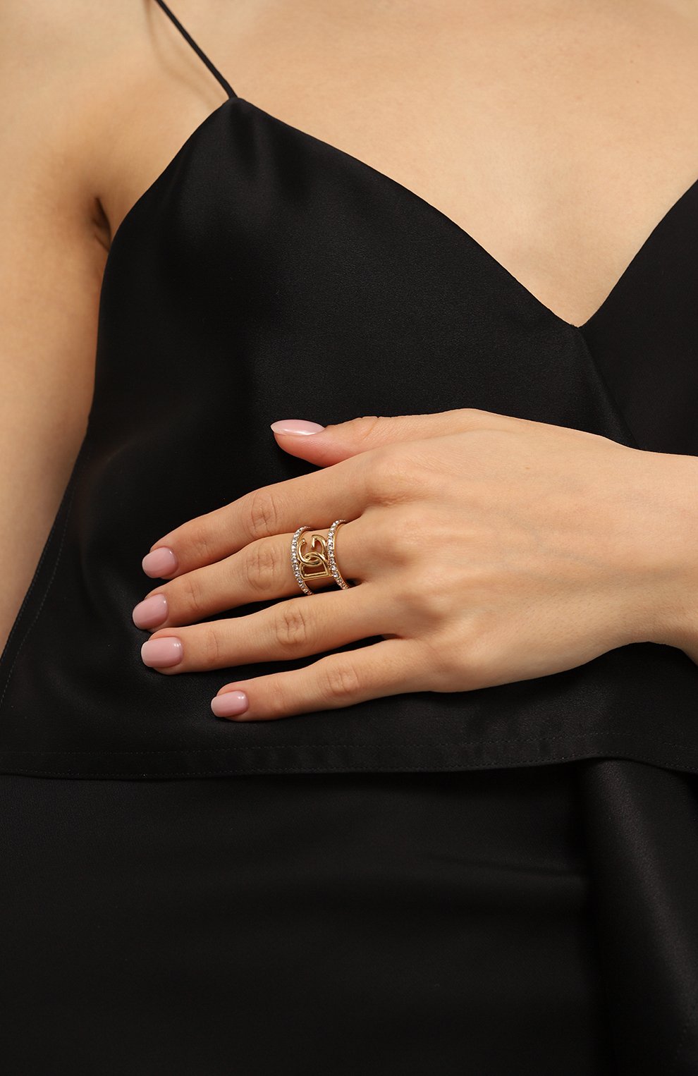 Женское кольцо DOLCE & GABBANA золотого цвета, арт. WR08L3 W1111 | Фото 2 (Материал: Металл)