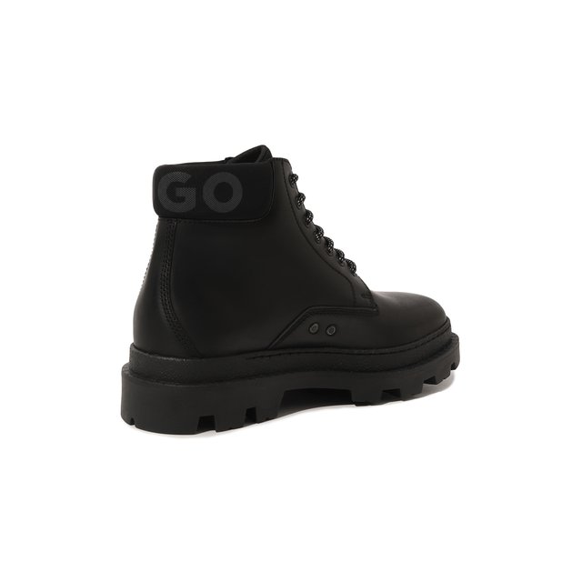 Кожаные ботинки HUGO 50480469, цвет чёрный, размер 45 - фото 5