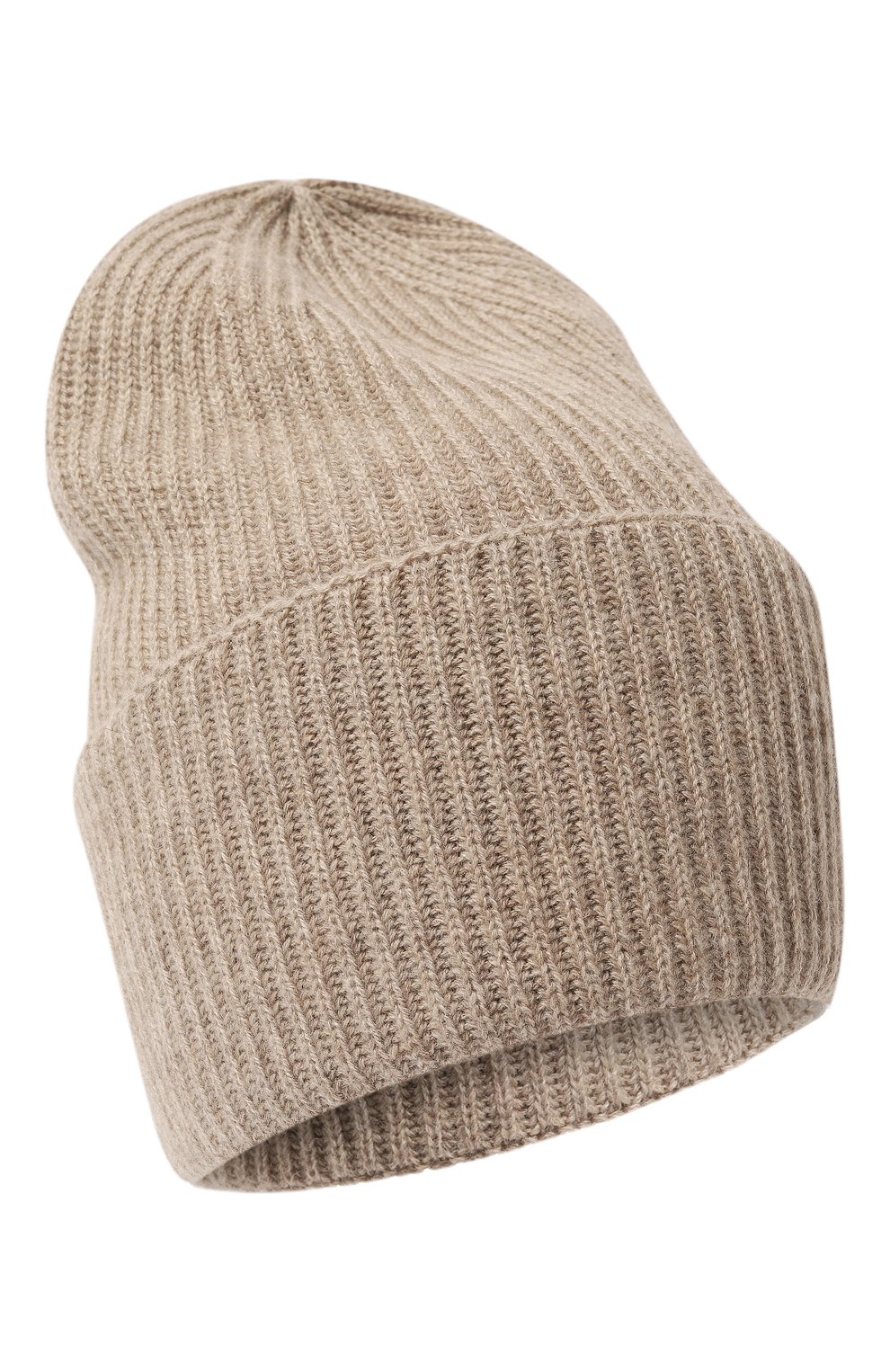 Женская кашемировая шапка FTC бежевого цвета, арт. 800-0950 | Фото 1 (Материал: Текстиль, Кашемир, Шерсть)