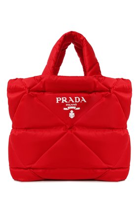 Мужского текстильная сумка-тоут PRADA красного цвета, арт. 2VG082-2DXR-F0011-OOO | Фото 1
