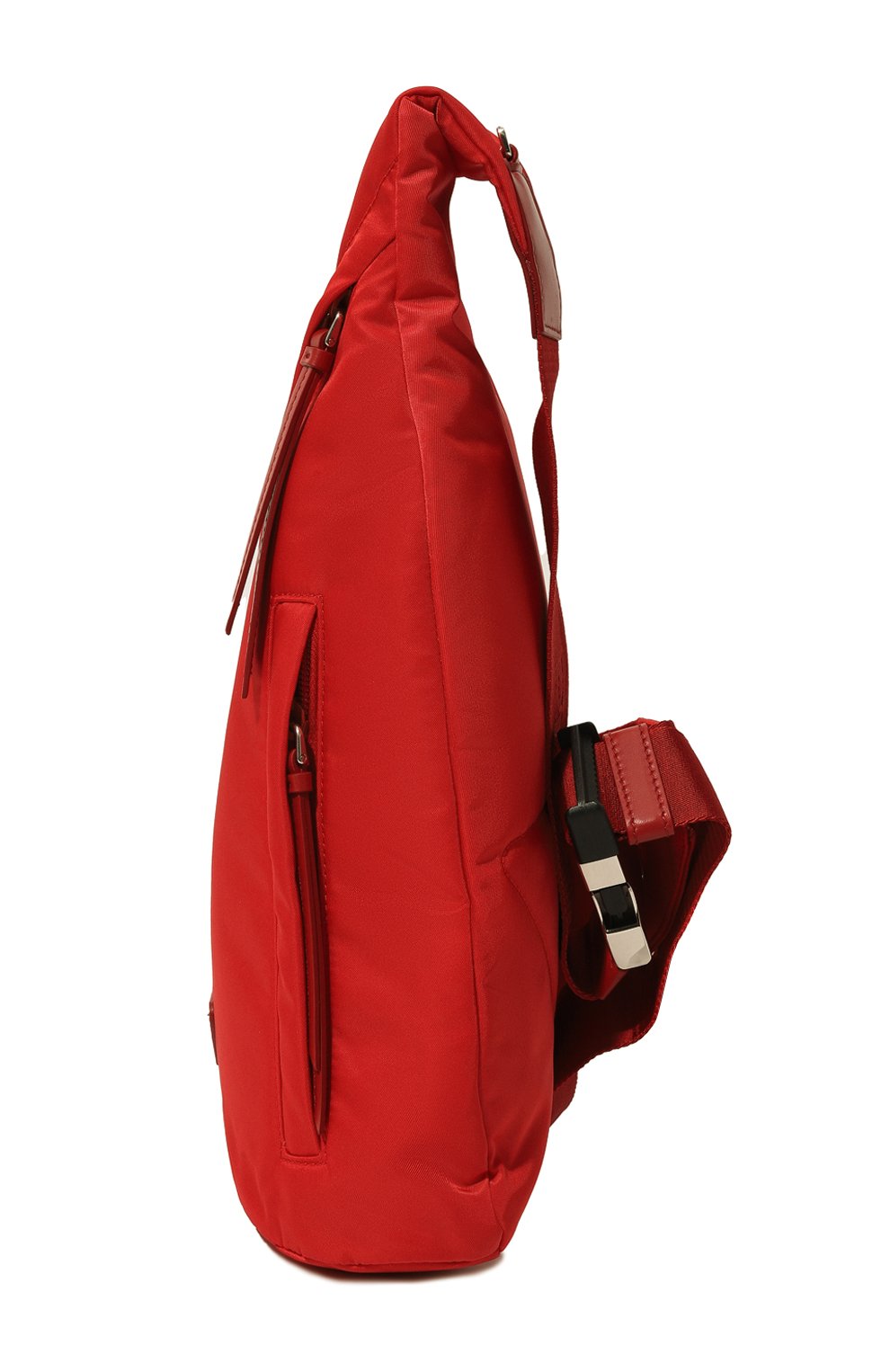 Мужской текстильный рюкзак PRADA красного цвета, арт. 2VZ092-2DW3-F0011-OOO | Фото 4 (Ремень/цепочка: На плечо; Материал: Текстиль; Стили: Кэжуэл; Размер: large)