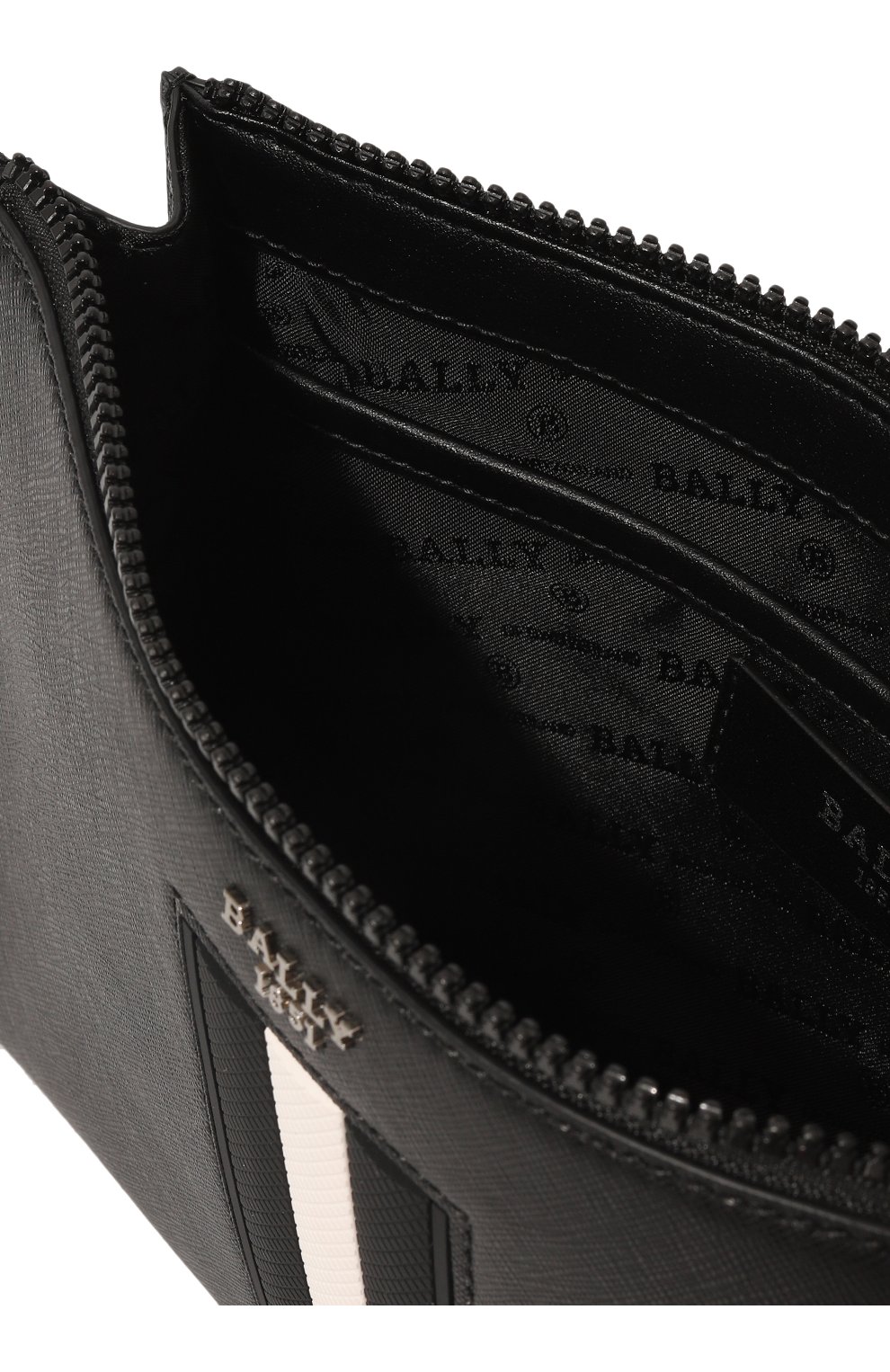 Мужская кожаный клатч BALLY черного цвета, арт. 603171/25879 | Фото 5 (Размер: medium; Материал: Натуральная кожа)