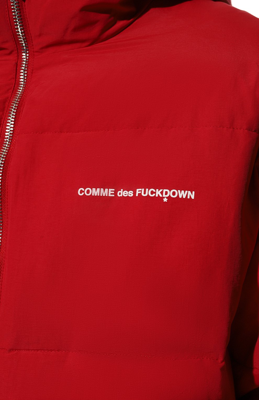 Мужская утепленная куртка COMME DES FUCKDOWN красного цвета, арт. CDFU1743 | Фото 5 (Кросс-КТ: Куртка; Рукава: Длинные; Длина (верхняя одежда): До середины бедра; Материал внешний: Синтетический материал; Мужское Кросс-КТ: утепленные куртки; Материал подклада: Синтетический материал; Стили: Кэжуэл)