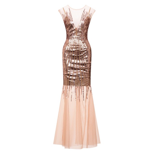 Платье с отделкой пайетками Blugirl розового цвета