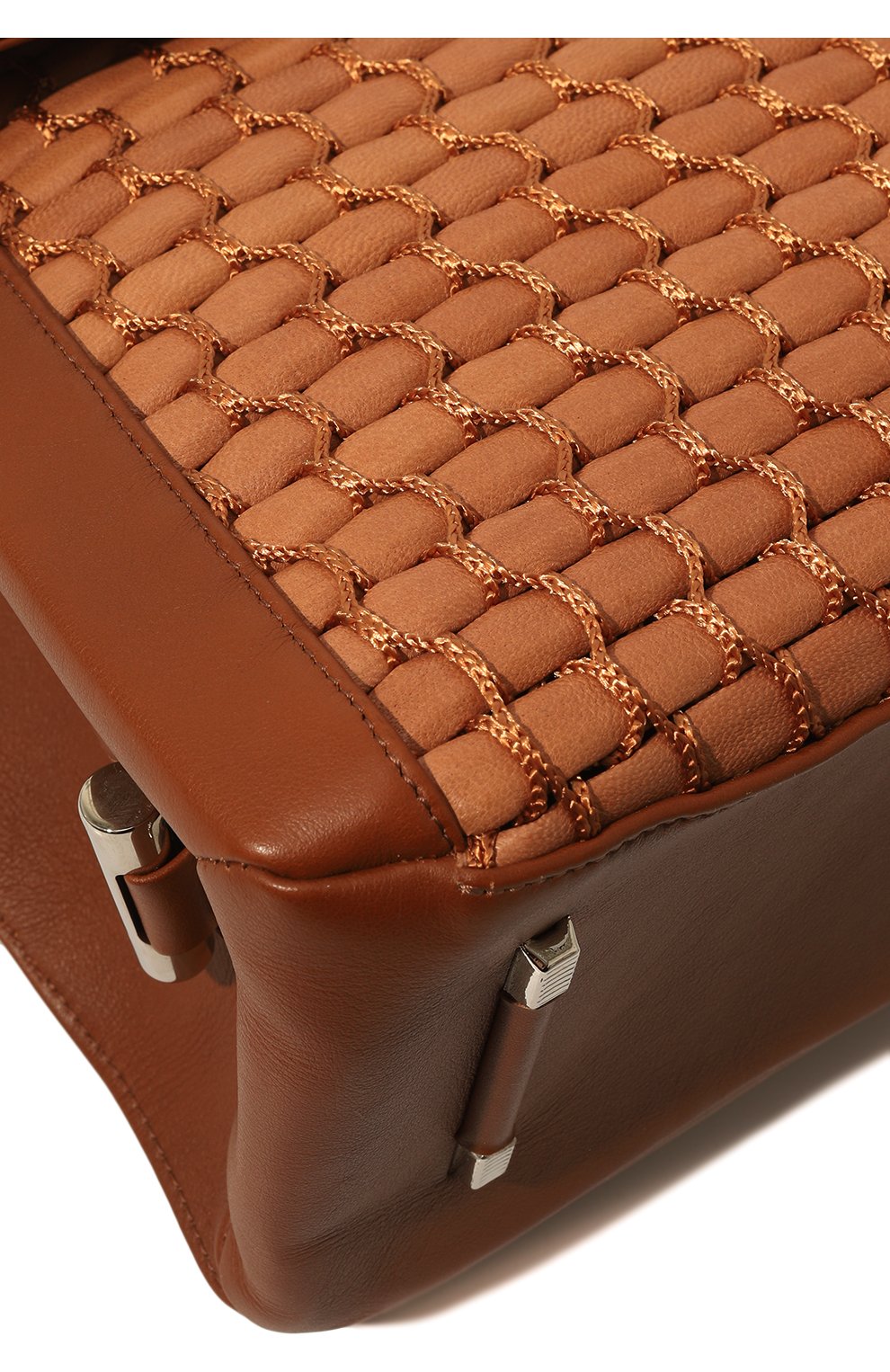 Женская сумка lunch bag RODO коричневого цвета, арт. B8615/869 | Фото 3 (Сумки-технические: Сумки top-handle; Размер: medium; Материал: Натуральная кожа)
