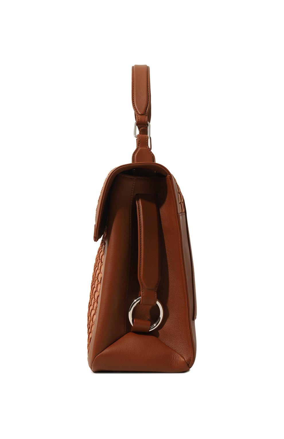 Женская сумка lunch bag RODO коричневого цвета, арт. B8615/869 | Фото 4 (Сумки-технические: Сумки top-handle; Размер: medium; Материал: Натуральная кожа)