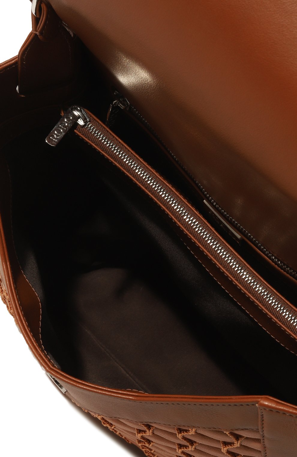 Женская сумка lunch bag RODO коричневого цвета, арт. B8615/869 | Фото 5 (Сумки-технические: Сумки top-handle; Размер: medium; Материал: Натуральная кожа)