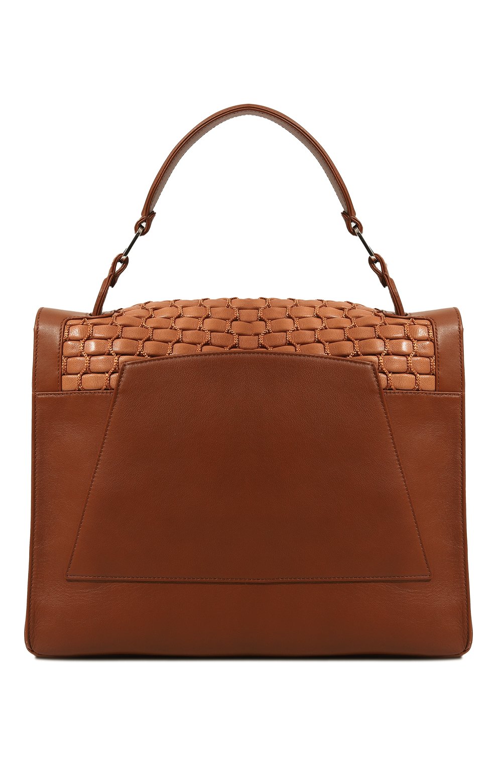 Женская сумка lunch bag RODO коричневого цвета, арт. B8615/869 | Фото 7 (Сумки-технические: Сумки top-handle; Размер: medium; Материал: Натуральная кожа)