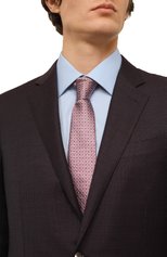 Мужск�ой шелковый галстук LANVIN розового цвета, арт. 3100/TIE | Фото 2 (Принт: С принтом; Материал: Текстиль, Шелк)