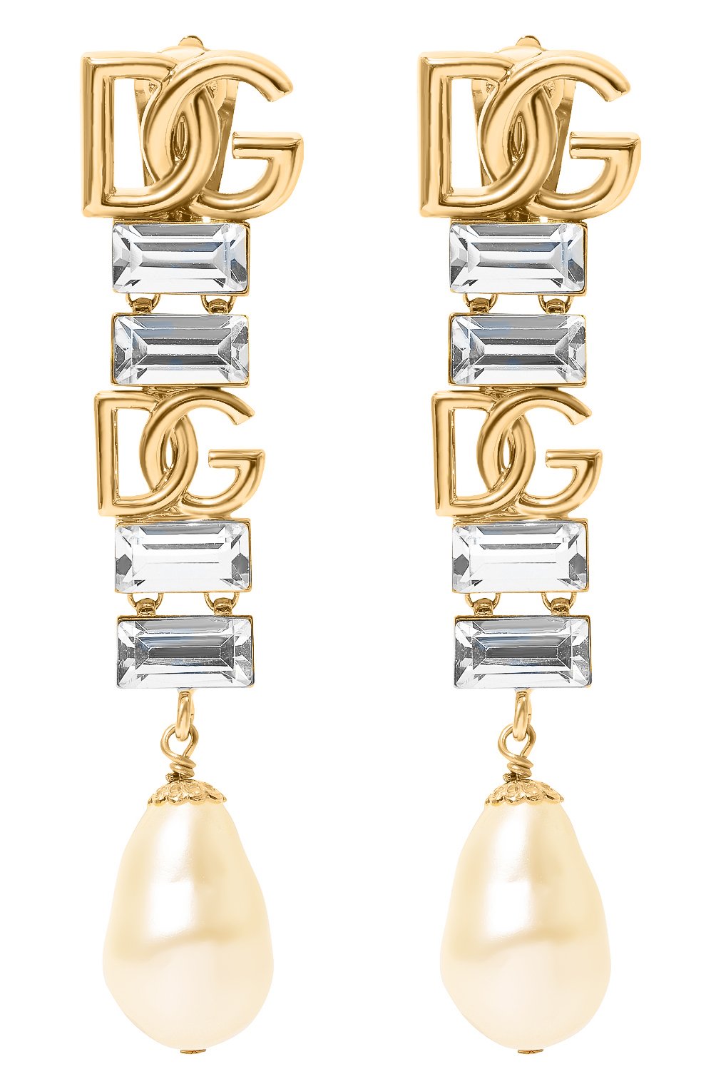 Женская клипсы DOLCE & GABBANA золотого цвета, арт. WE08S4 W1111 | Фото 1 (Женское Кросс-КТ: Клипсы-серьги; Материал: Металл)