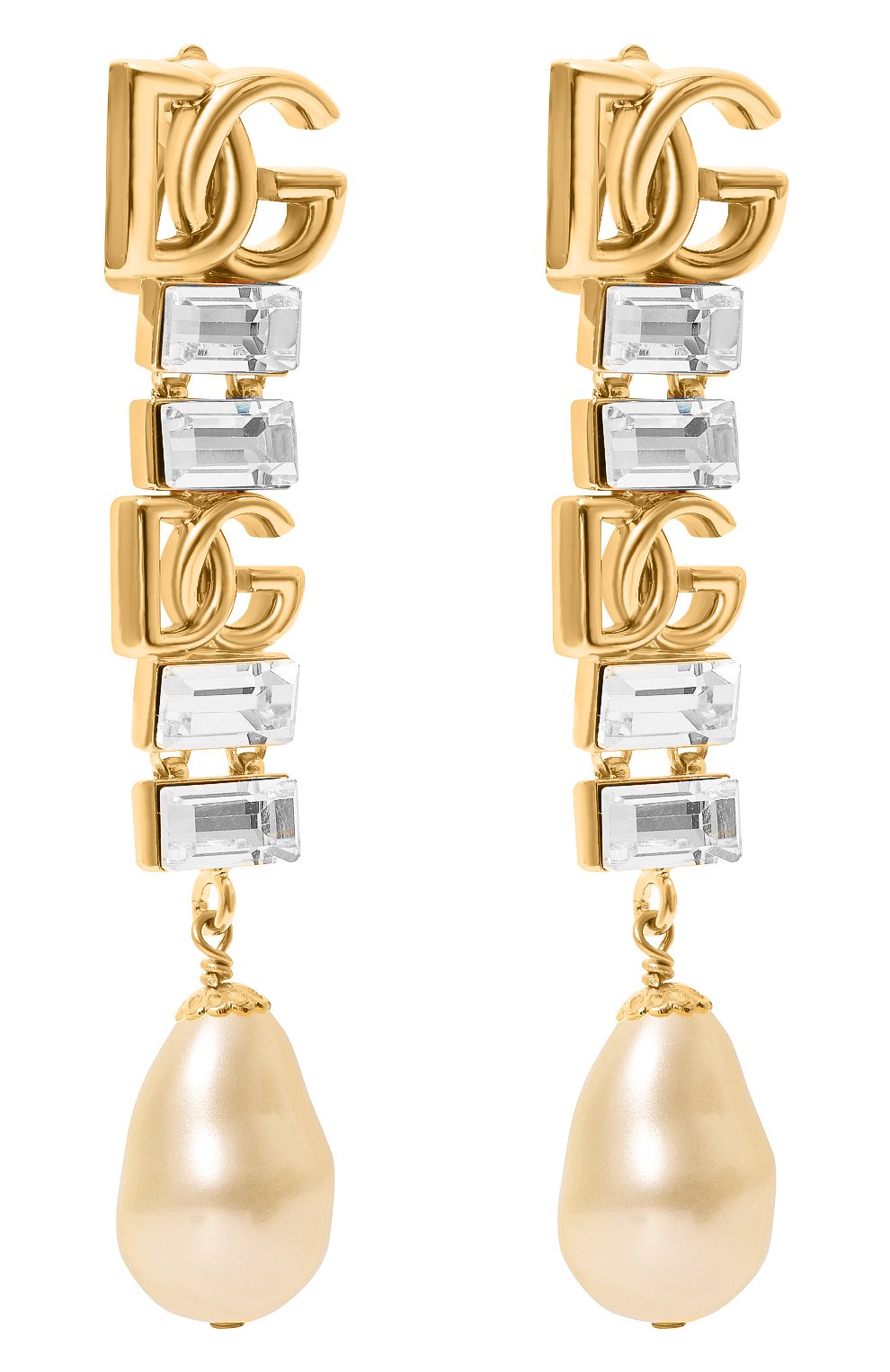 Женская клипсы DOLCE & GABBANA золотого цвета по цене 78700 руб., арт. WE08S4 W1111 | Фото 3 Женская клипсы DOLCE & GABBANA золотого цвета, арт. WE08S4 W1111 | Фото 3 (Женское Кросс-КТ: Клипсы-серьги; Материал: Металл)