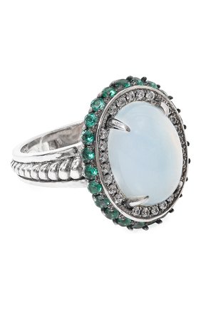 Женское кольцо moonstone QUEENSBEE серебряного цвета, арт. 101215 | Фото 1 (Материал: Серебро)