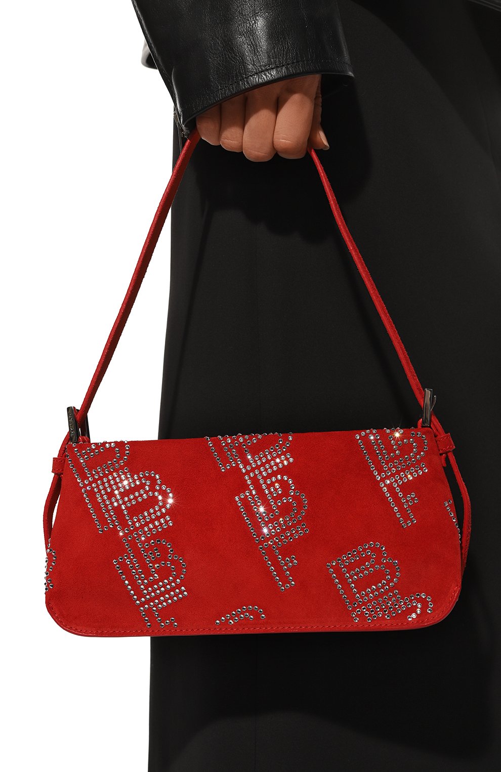 Женская сумка dulce BY FAR красного цвета, арт. 22PFDULSPMSNCMED | Фото 2 (Сумки-технические: Сумки через плечо; Размер: medium; Материал: Натуральная кожа)