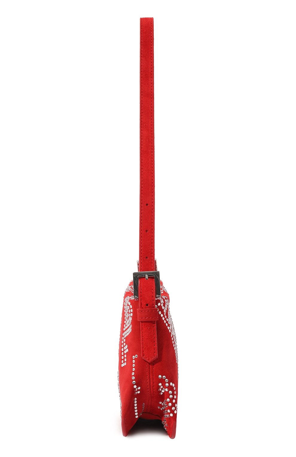 Женская сумка dulce BY FAR красного цвета, арт. 22PFDULSPMSNCMED | Фото 4 (Сумки-технические: Сумки через плечо; Размер: medium; Материал: Натуральная кожа)