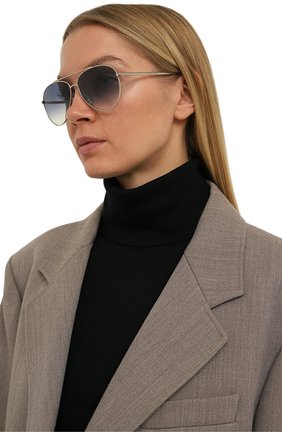Женские солнцезащитные очки ISABEL MARANT голубого цвета, арт. IM0011 010 | Фото 2 (Материал: Металл; Тип очков: С/з; Оптика Гендер: оптика-женское; Очки форма: Авиаторы)