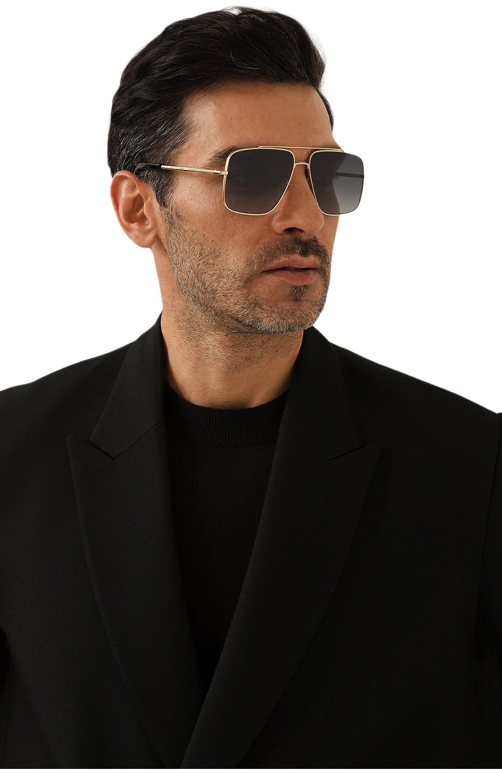 Мужские солнцезащитные очки DSQUARED2 черного цвета, арт. D20050 J5G | Фото 2 (Кросс-КТ: С/з-мужское; Тип очков: С/з; Материал: Металл; Очки форма: Авиаторы; Оптика Гендер: оптика-мужское)