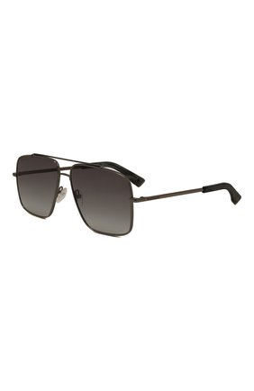Мужские солнцезащитные очки DSQUARED2 серого цвета, арт. D20050 KJ1 | Фото 1 (Материал: Металл; Кросс-КТ: С/з-мужское; Тип очков: С/з; Оптика Гендер: оптика-мужское; Очки форма: Авиаторы)