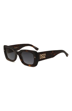 Женские солнцезащитные очки DSQUARED2 коричневого цвета, арт. D20061 086 | Фото 1 (Материал: Пластик; Тип очков: С/з; Очки форма: Прямоугольные; Оптика Гендер: оптика-женское)