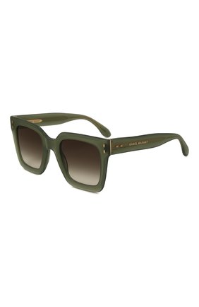 Женские солнцезащитные очки ISABEL MARANT зеленого цвета, арт. IM0104 1ED | Фото 1 (Тип очков: С/з; Материал: Пластик; Оптика Гендер: оптика-женское; Очки форма: Квадр атные)