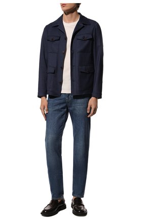Мужская шерстяная куртка CANALI темно-синего цвета, арт. 030347/SR01809 | Фото 2 (Кросс-КТ: Куртка; Мужское Кросс-КТ: шерсть и кашемир, утепленные куртки; Материал внешний: Шерсть; Рукава: Длинные; Длина (верхняя одежда): Короткие; Стили: Кэжуэл)