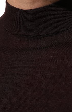 Мужской водолазка из шерсти и шелка ANDREA CAMPAGNA фиолетового цвета, арт. LU1ML LSC18R | Фото 5 (Материал внешний: Шерсть; Рукава: Длинные; Принт: Без принта; Длина (для топов): Стандартные; Мужское Кросс-КТ: Водолазка-одежда; Стили: Кэжуэл)