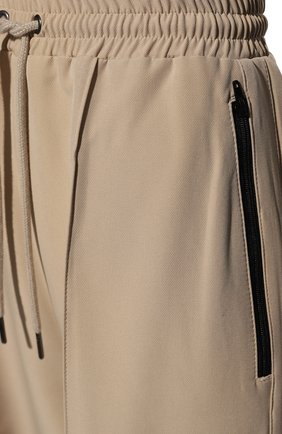 Женские брюки ROKH светло-бежевого цвета, арт. R1CA64 WM/65VI30PL5SPX | Фото 5 (Длина (брюки, джинсы): Удлиненные; Силуэт Ж (брюки и джинсы): Широкие; Женское Кросс-КТ: Брюки-одежда; Материал внешний: Синтетический материал; Стили: Кэжуэл)